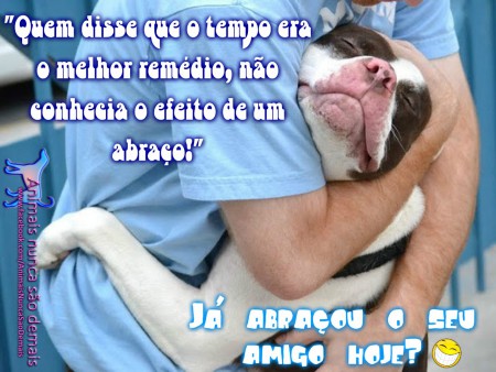 Já abraçou o seu amigo hoje?